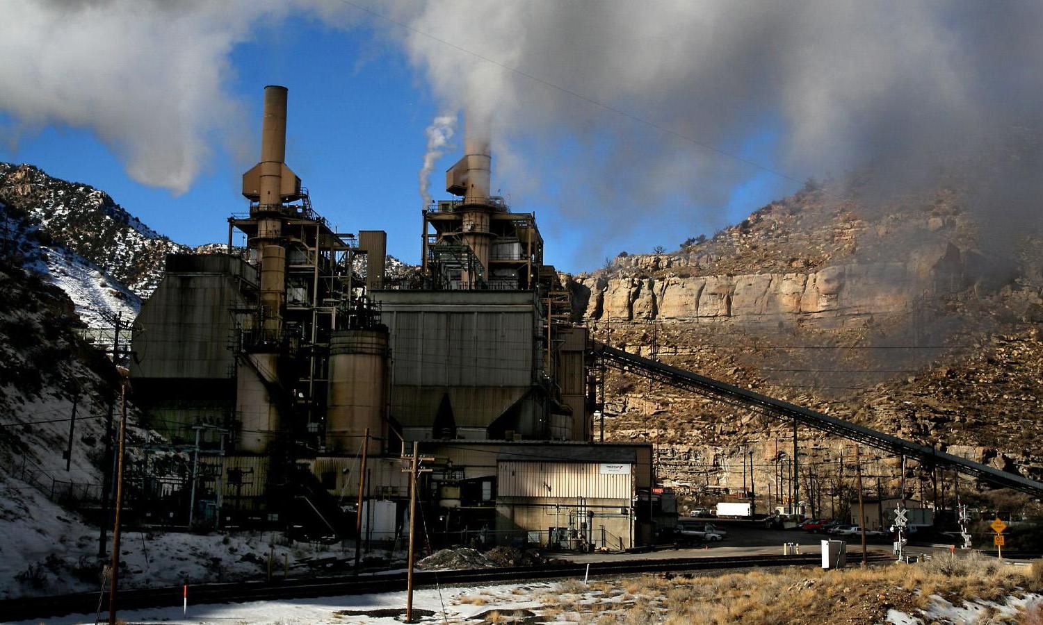 Smoke coming out of a coal-fired power plant.